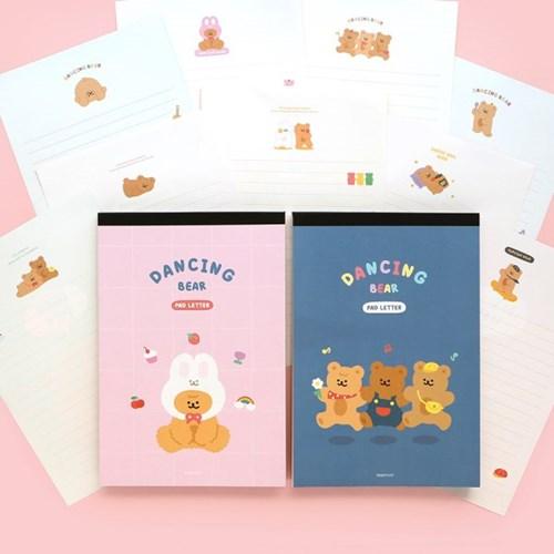 [핑크풋]댄싱베어패드편지지
