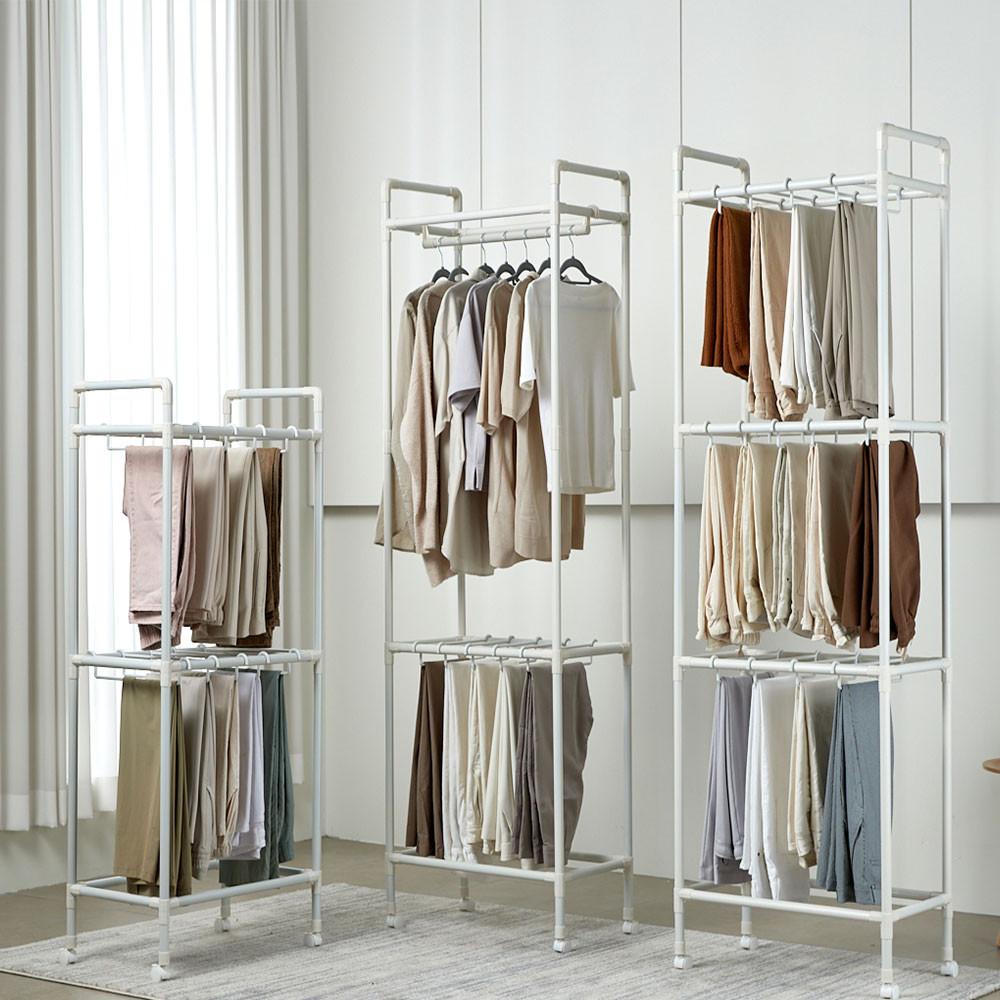 철제 이동식 바지걸이 행거 모음 카트형 트롤리