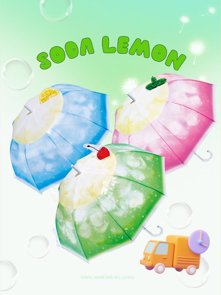 (국내배송)수심 Soda Lemon Umbrella(3 color) 소다 레몬 우산 투명