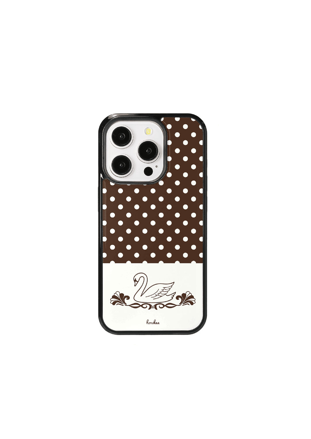 SWAN dots choco (glass) CASE