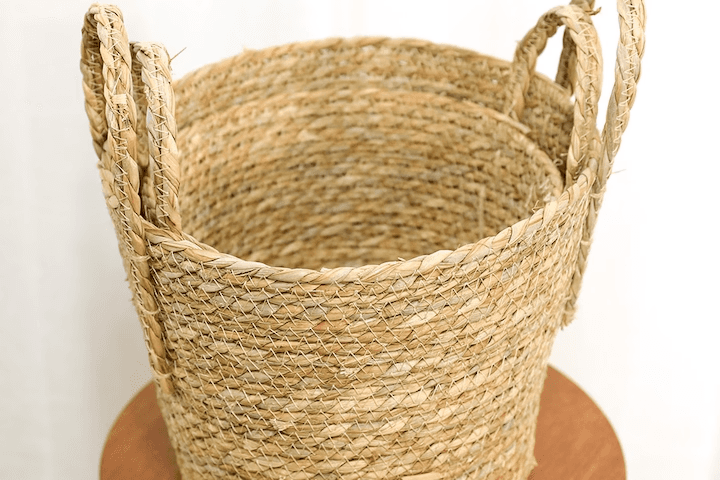 라탄 바구니 인테리어 화분커버 내츄럴베이직B 2size