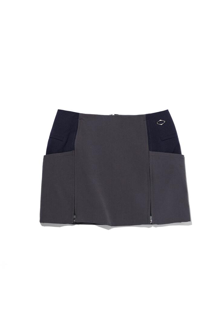 ZIPPER SLIT SKIRT (CHARCOAL)