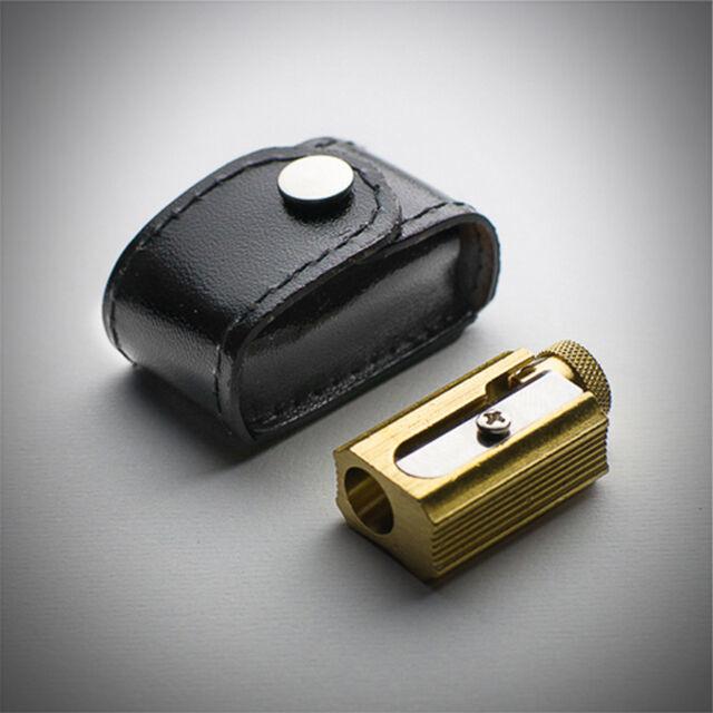 [DUX] 독일 휴대용 황동 연필깎이 + 가죽 파우치 + 날 3개