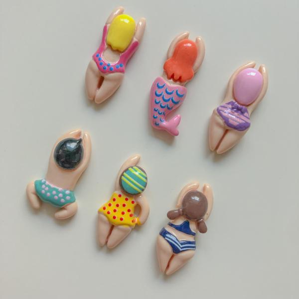 헤엄치는사람들 수영 자석 마그넷 냉장고자석 귀여운자석 6P