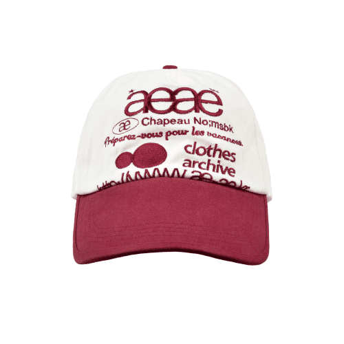 WEB LOGO TWO TONE BALL CAP - [WHITE/RED]