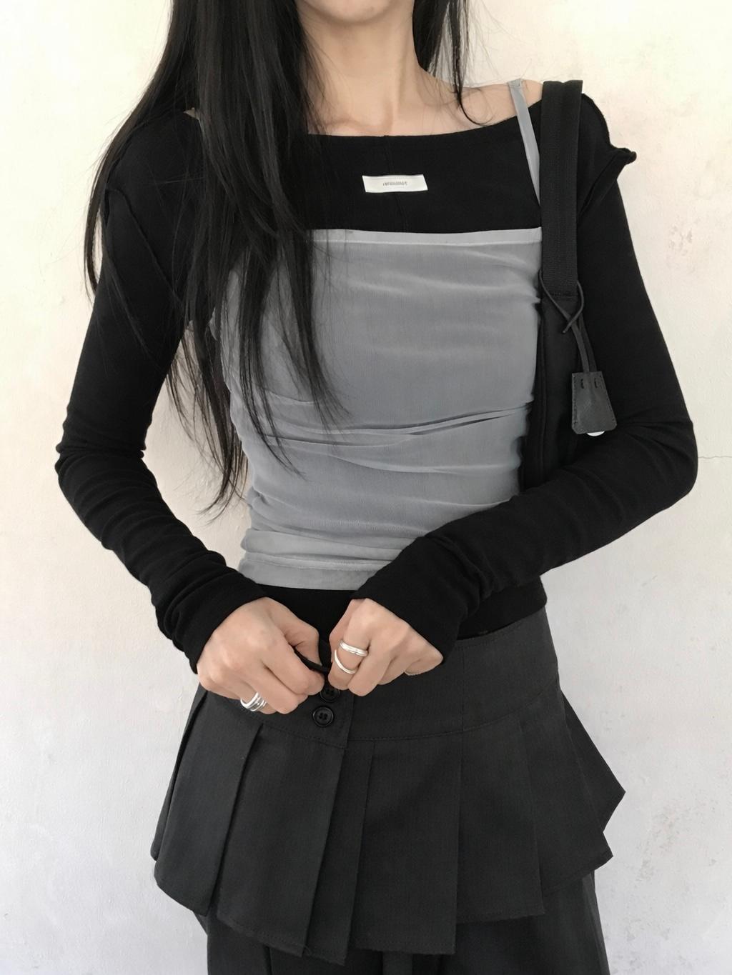 sheer sleeveless (4colors)