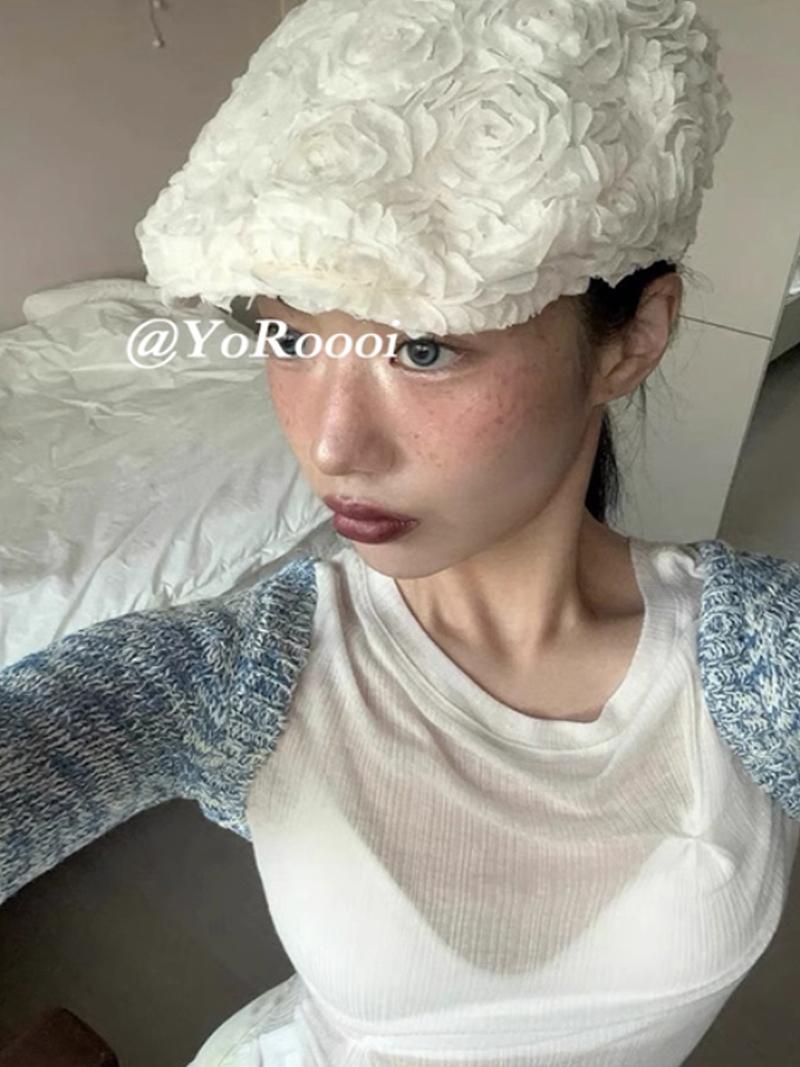 Rose Corsage Hunting Cap (2Color)