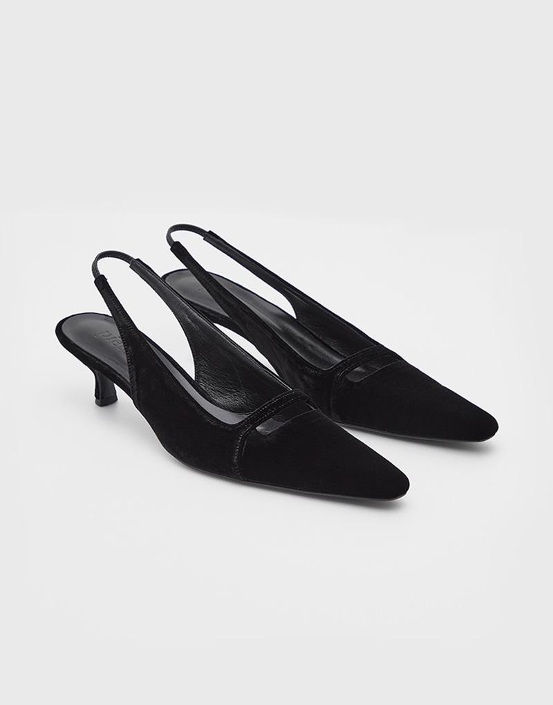 CARA sling-back pumps_black velvet