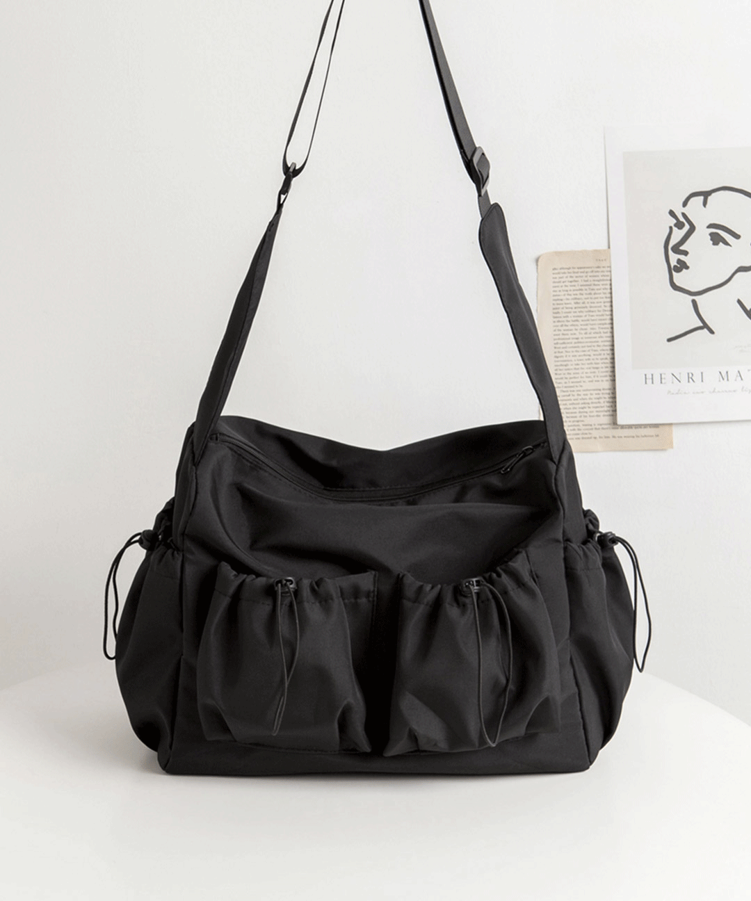 ★OVHEE★ Poe Bucket Bag_Black 오브히 오브히(OVHEE) 포에 버킷백 Poe Bucket Bag - 블랙