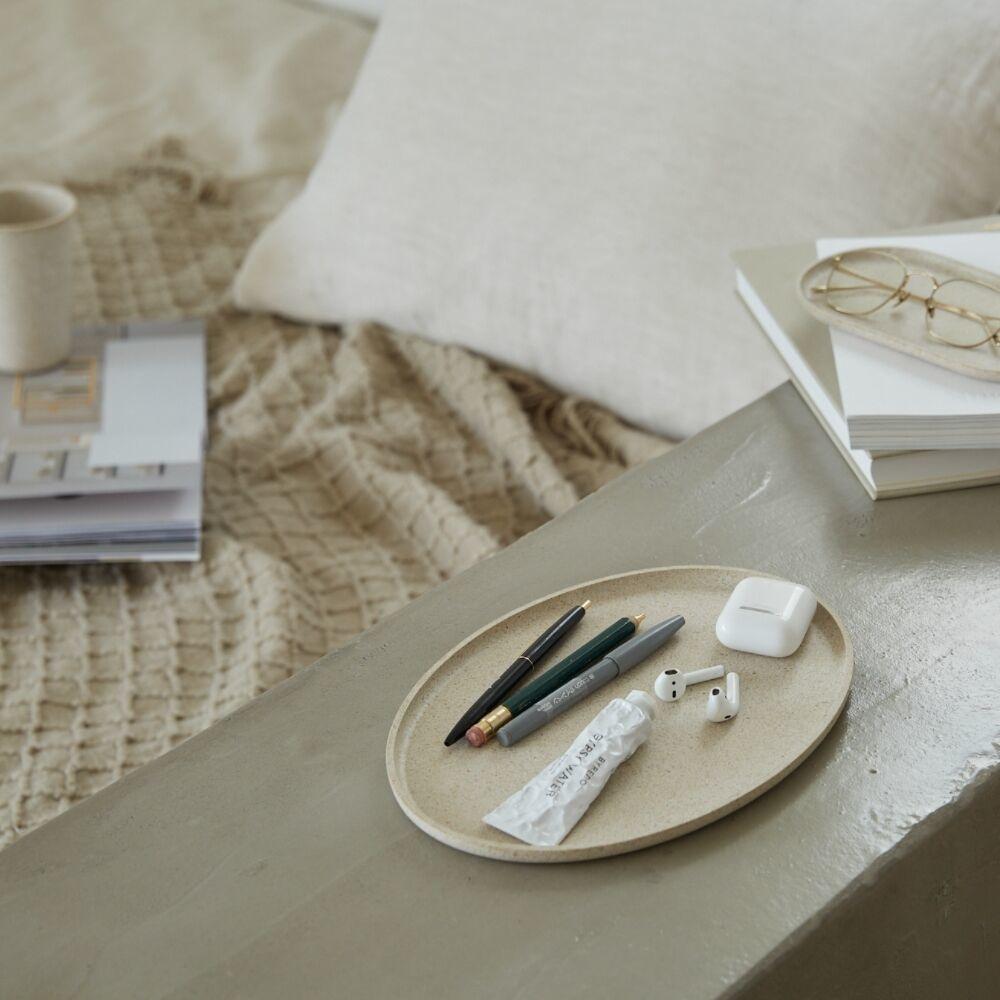 벼껍질 업사이클링 오벌 트레이 2colors