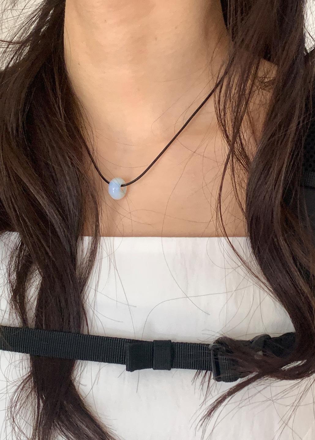DOUGHNUT GEMSTONE NECKLACE