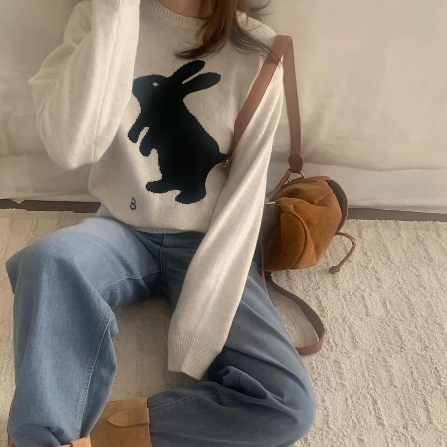 프리러브 레빗 캐시 니트 freelove 봄 캐시미어 떠유니