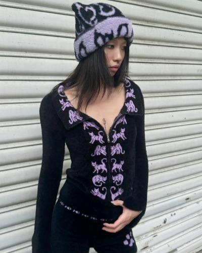 [QUORRA S CHORD] Kitten knitted cardigan