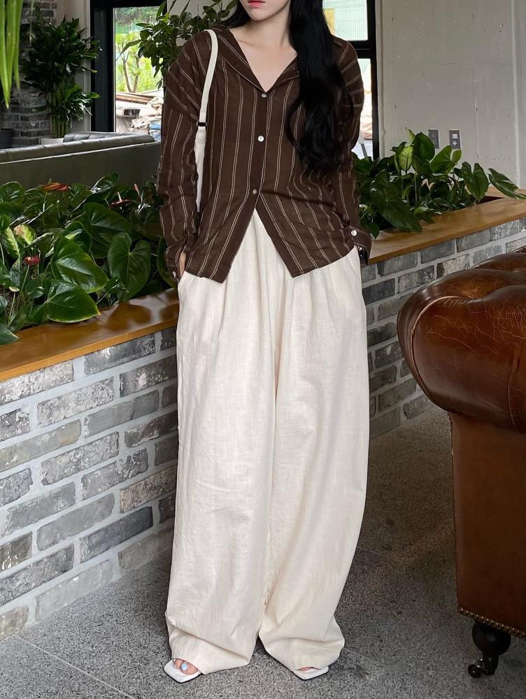 (8color) 히얼 데일리 린넨 와이드핏 통바지 팬츠 바지