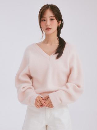Angora logo v knit (baby pink)