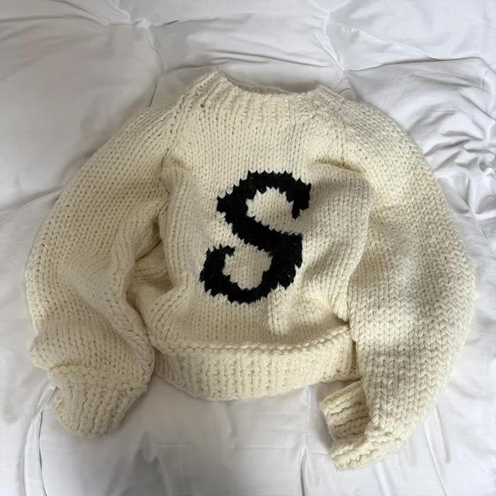 [3rd] Symbol Logo Handmade Sweater - Ivory
