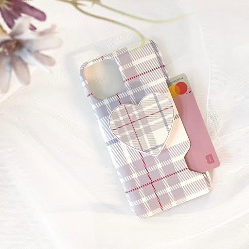 모던 체크🌸 카드수납 핸드폰 케이스 🌸