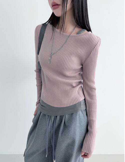 daily lip-neck golgi knit