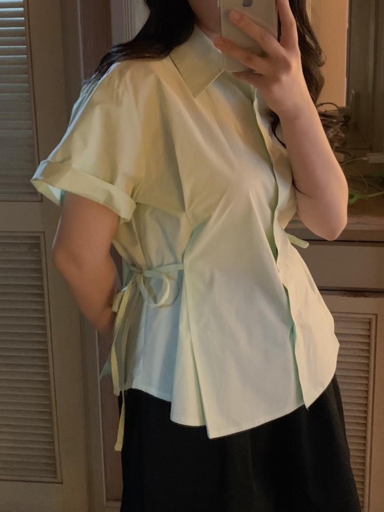 플립 리본 셔츠 [여름 버전]