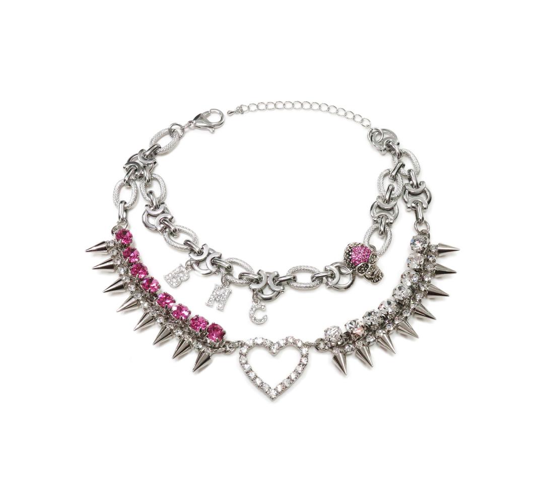 Bmc twinkle skull necklace (pink)