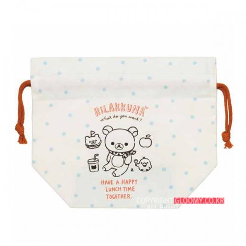 리락쿠마 조리개 도시락주머니(도트)(일) 조리개파우치