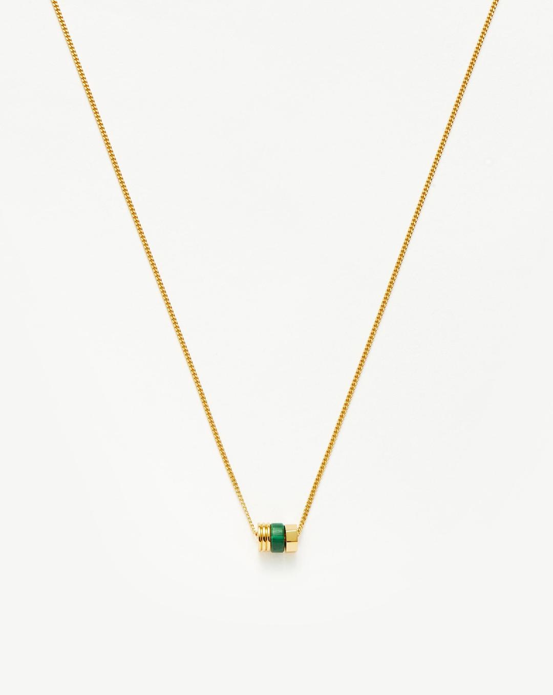Abacus Beaded Floating Charm Necklace | 18ct Recycled Gold Vermeil on Recycled Sterling Silver