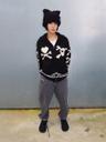 [PLZPROJECT]LOVE AND SKULL CARDIGAN, BLACK