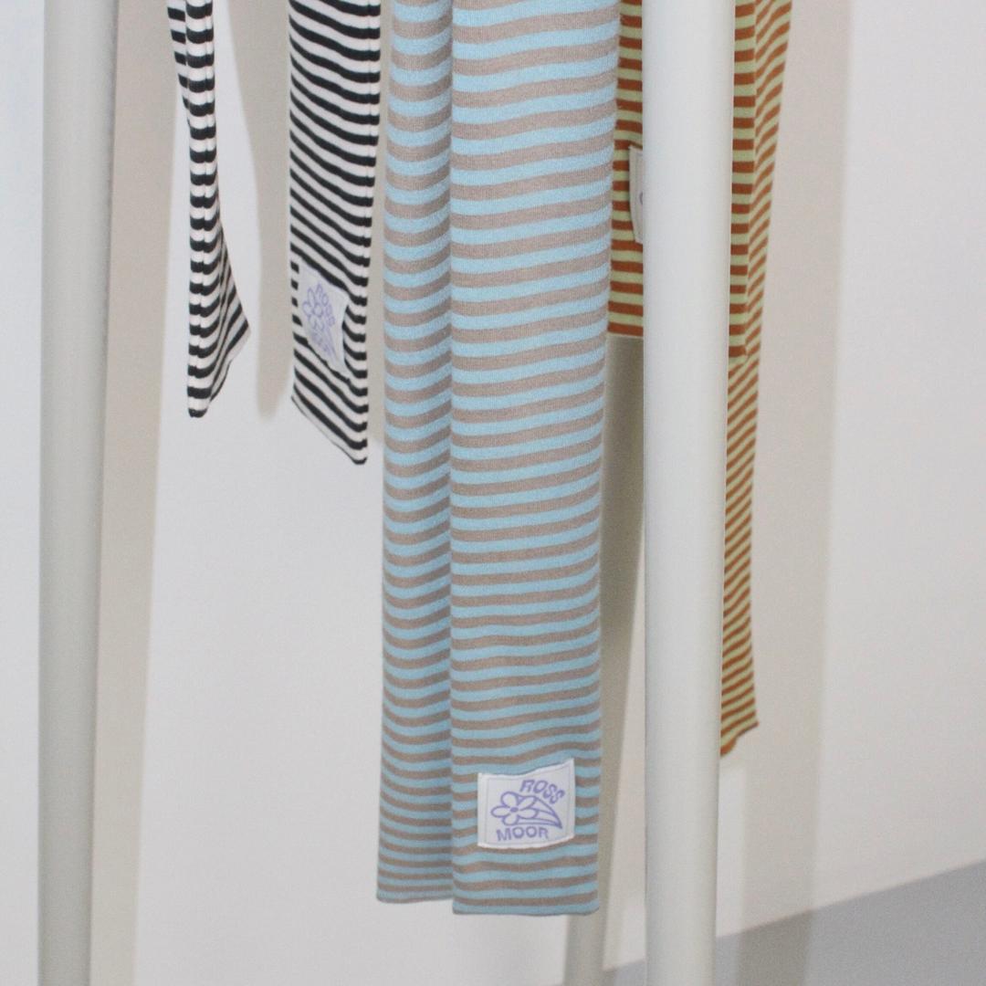 [rossmoor] Long stripe scarf_ mint