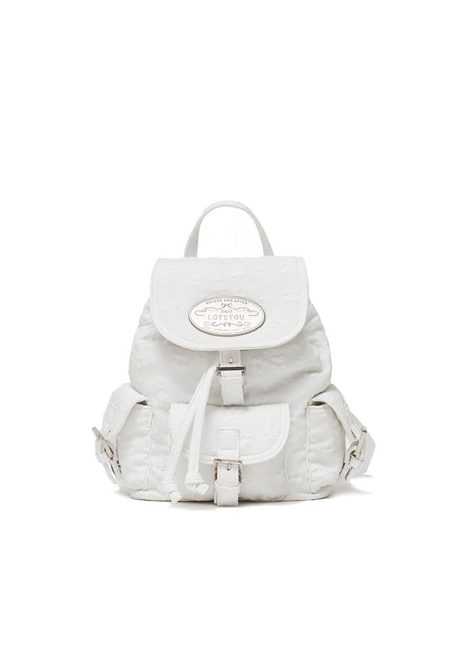 lotsyou_Nostalgia chubby Backpack White