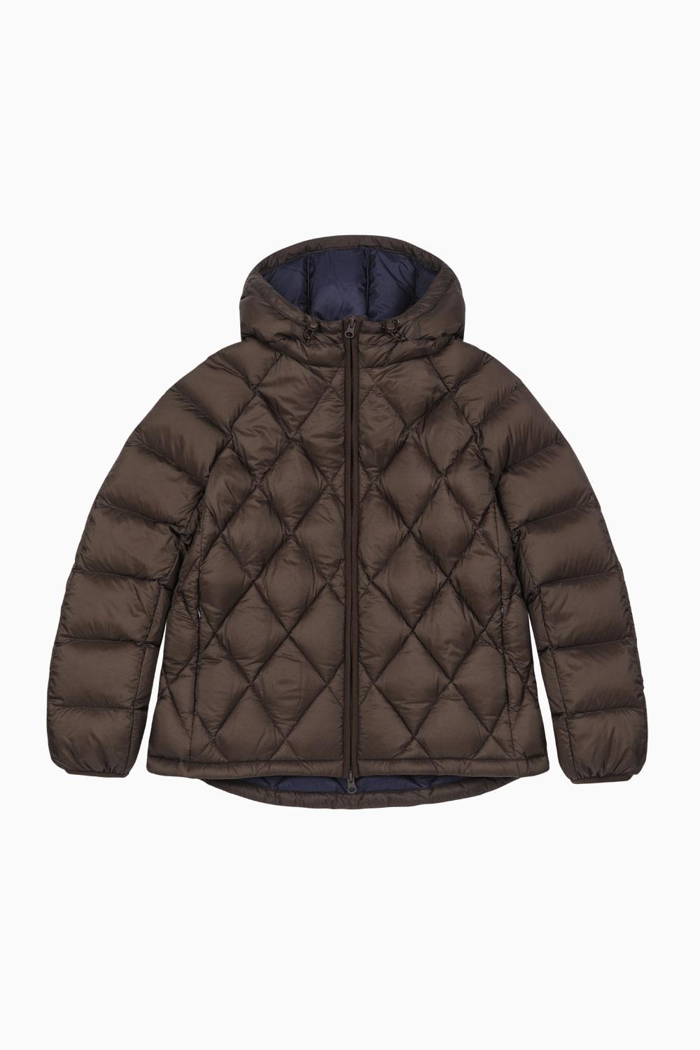 DIAMOND QUILTED DUCK DOWN, BROWN