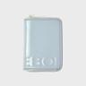 enamel zip card holder - sky