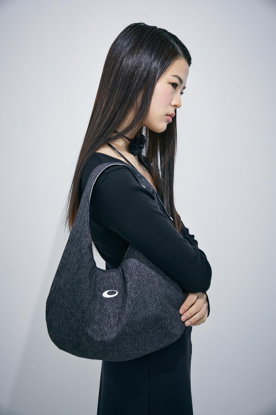MINI TWO WAY BAG -silver.black denim-
