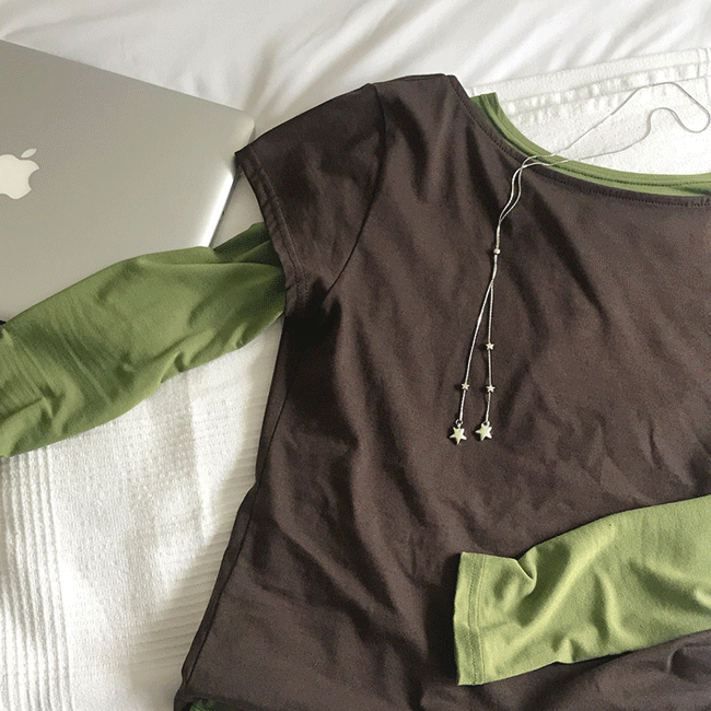 [레이어드조합💌/롱슬리브] 여리슬림핏레이어드긴팔티 (4color)