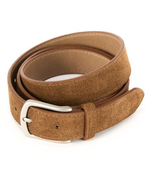 밀러 스웨이드 스퀘어 벨트 카멜