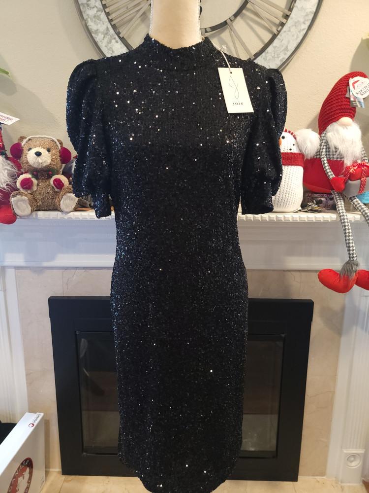 JOIE 여성 LUXE BLACK ARM DETAIL DRESS