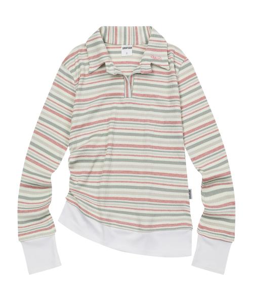 레이어드 스트라이프 카라티 아이보리