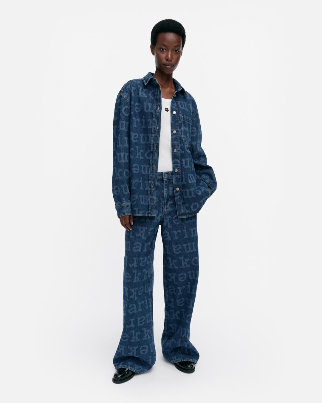 MARIDENIM 로고 데님 셔츠