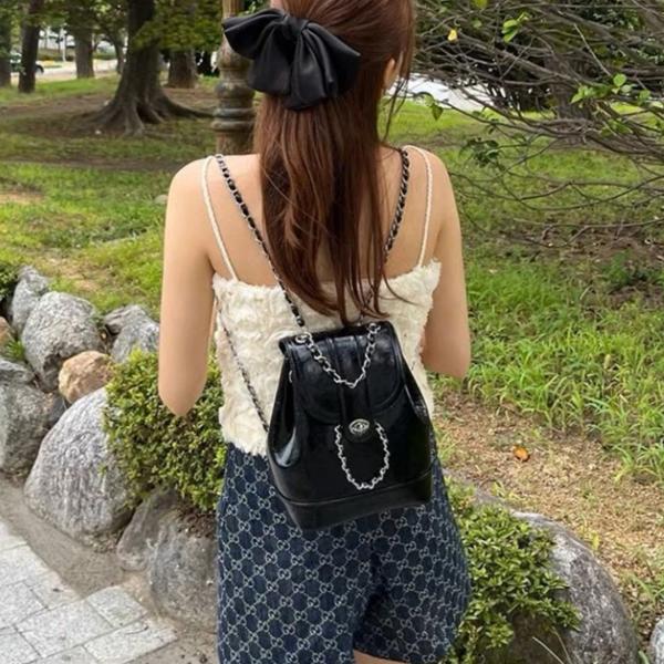 [당일출고]체인 포인트 여성 백팩 숄더백