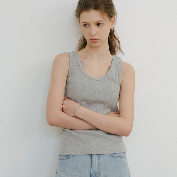 Bake ribbed sleeveless_4colors