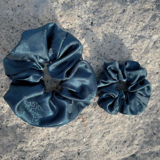 💙고급옥색 한복 스크런치💙미니 곱창밴드 헤어슈슈