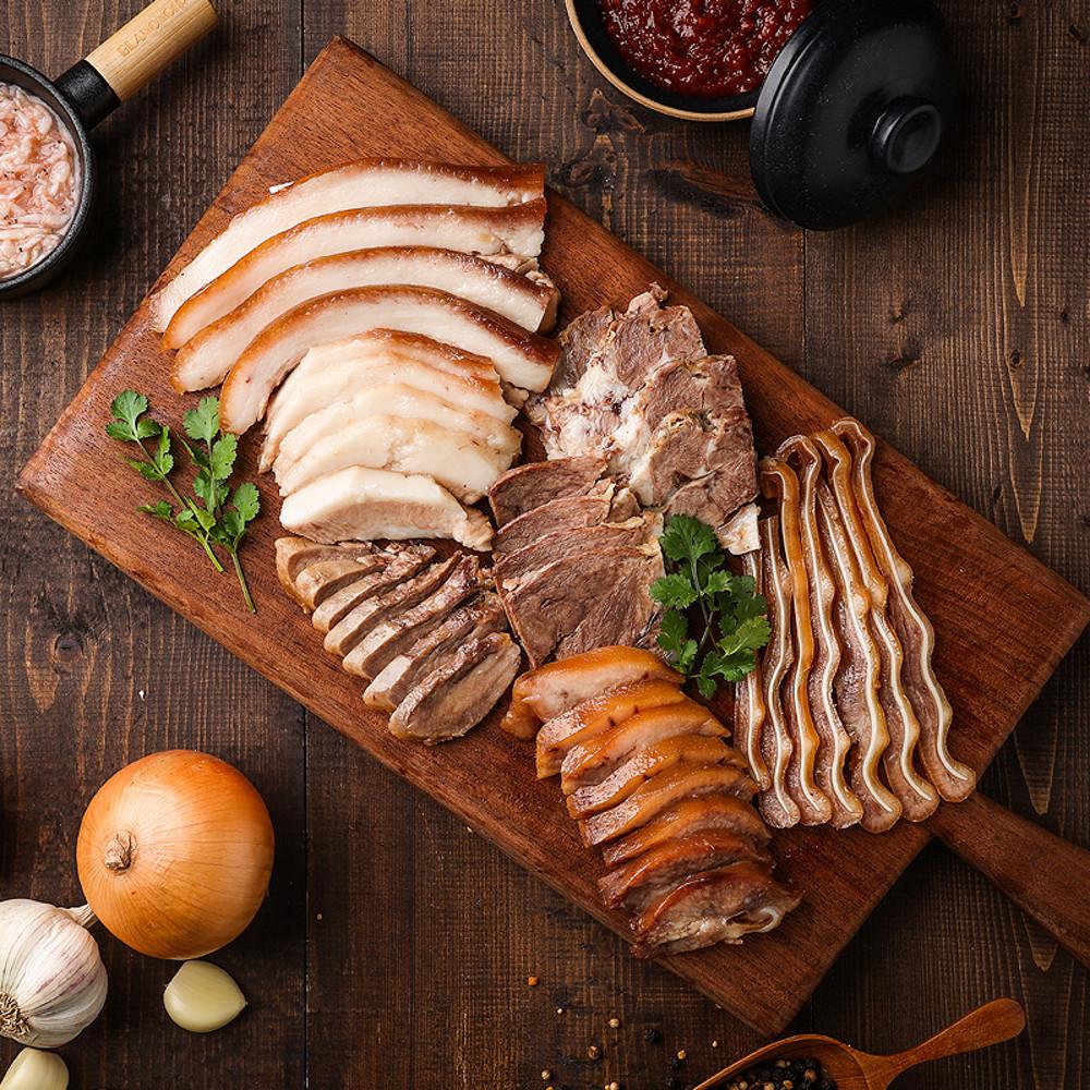 뽕의도리 국내산 돼지 조각머리 머릿고기 수육 고기 삶은돼지머리(1kg, 500g)