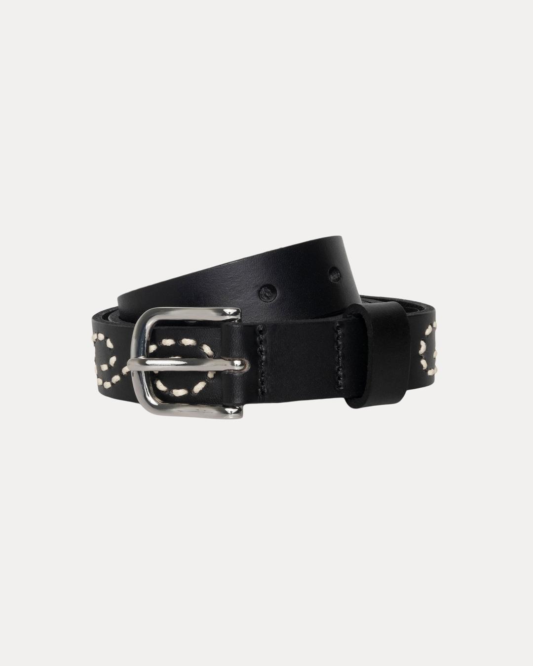 EMBROIDERED S BELT - Black / S/M