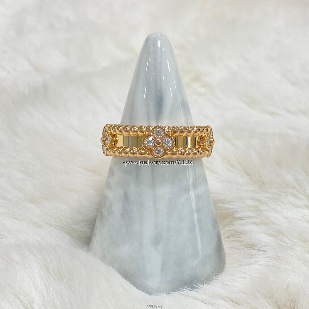 반클리프앤아펠 54 뻬를리 스위트 클로버링 로즈골드 다이아 빼를리 반지 Y82254