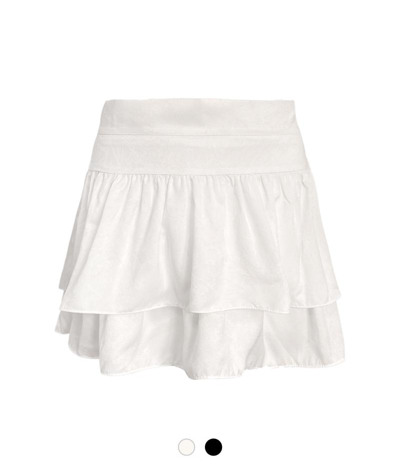 웨이브 티어 미니 스커트