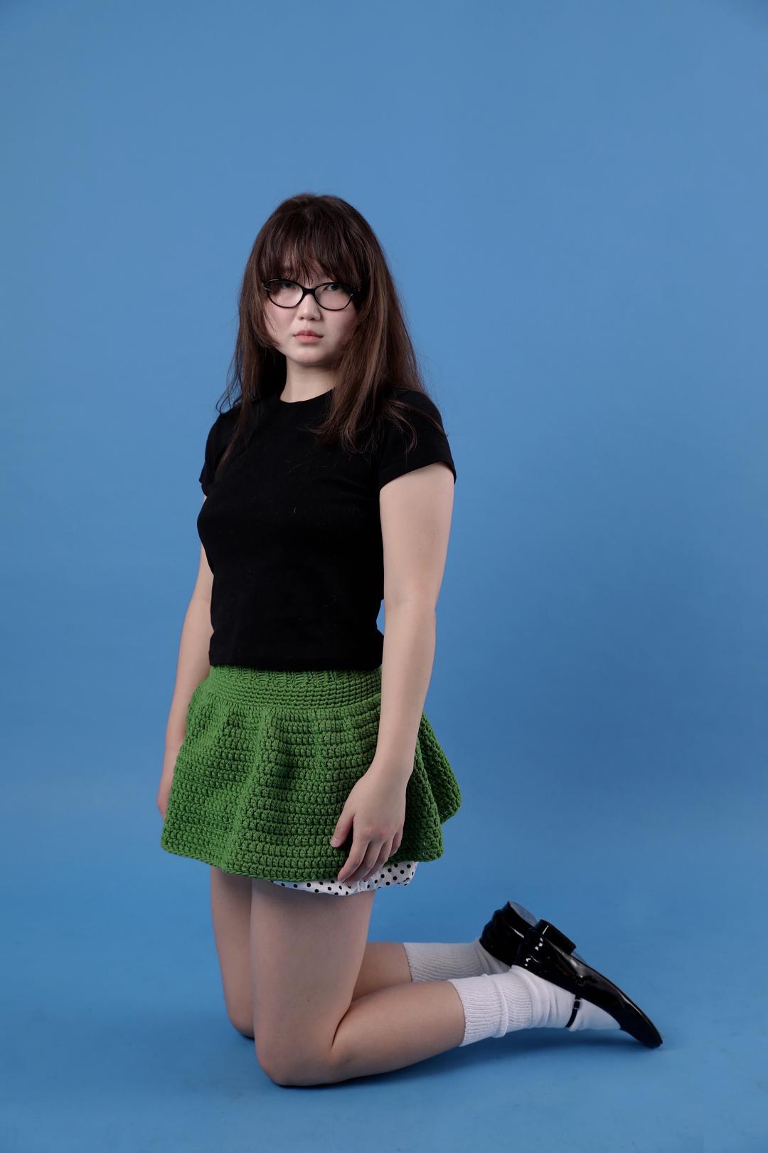 Crochet tutu Grass green