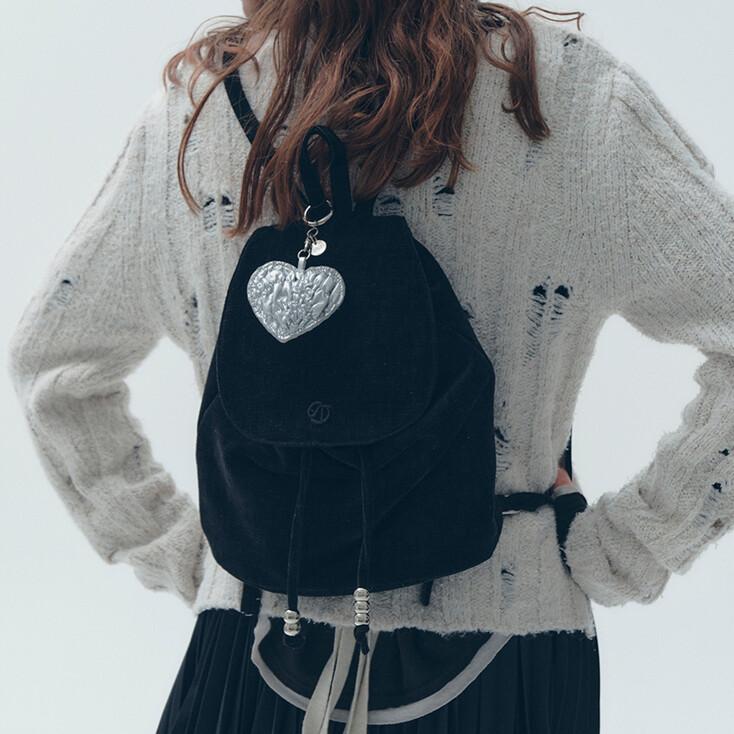 VELOUR SILVER BALL BACKPACK [BLACK]