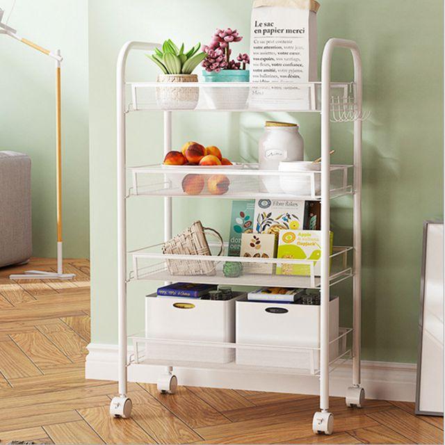 라이프공방 철망다용도랙 이동식 틈새 수납 선반 3단