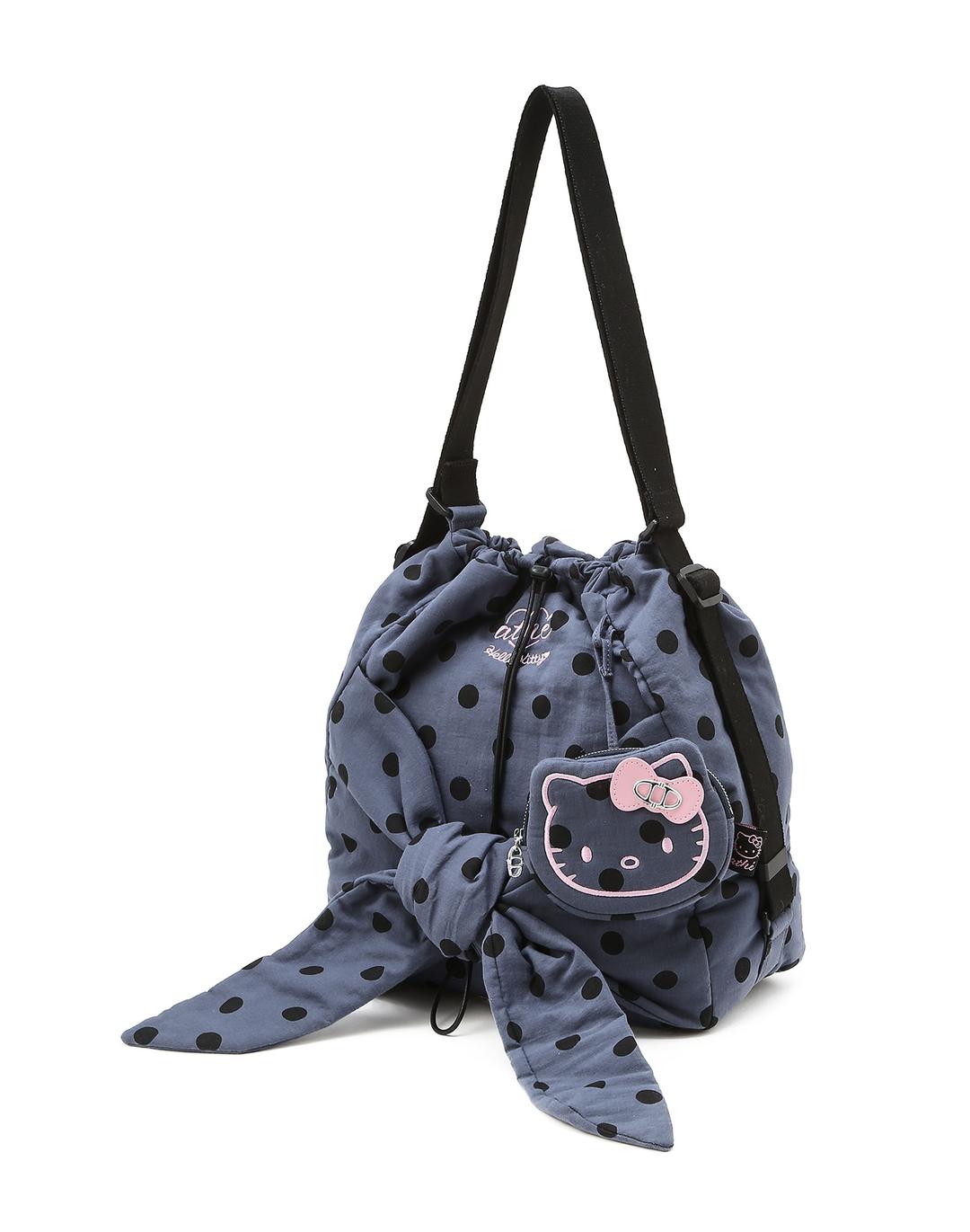 [Hello Kitty x athe] 르봉 도트 그레이 백팩 겸 숄더백S