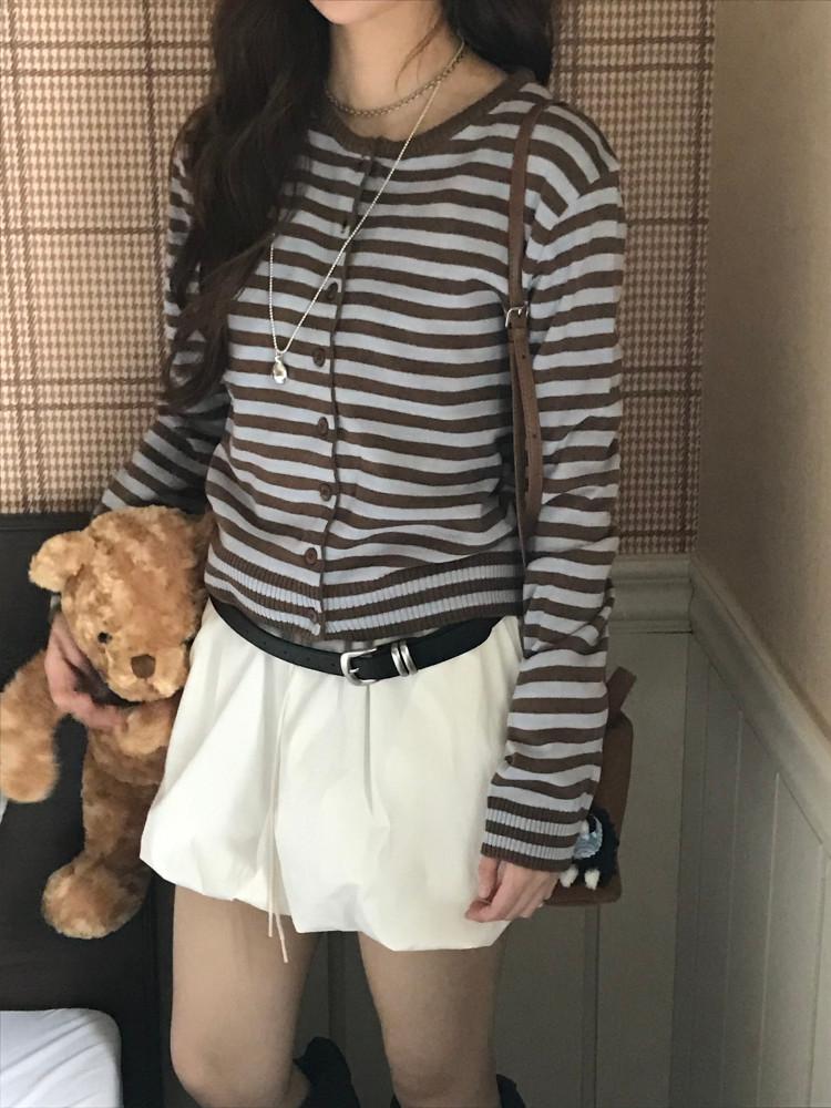 올데이 스트라이프 가디건 3color