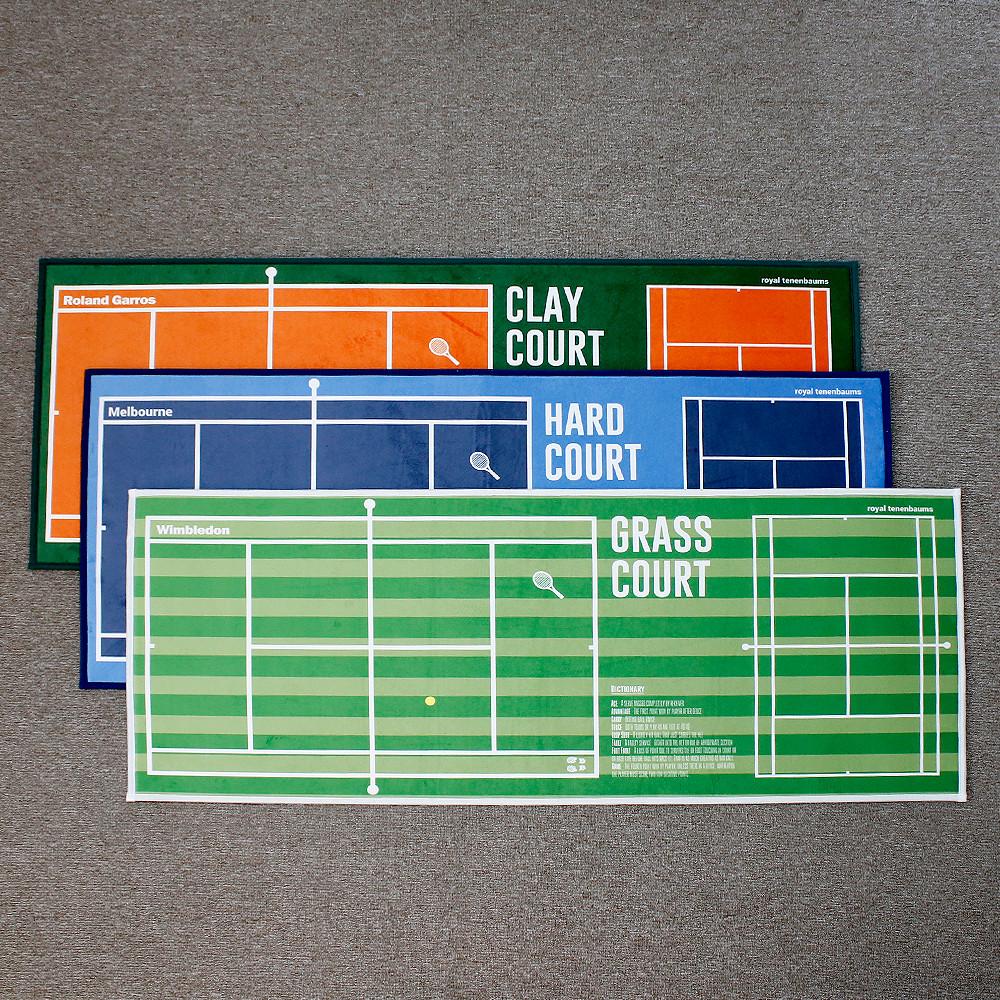 120x50 60x40(cm) 리에르스튜디오 테니스 코트 발매트 침실 거실 서재 러그